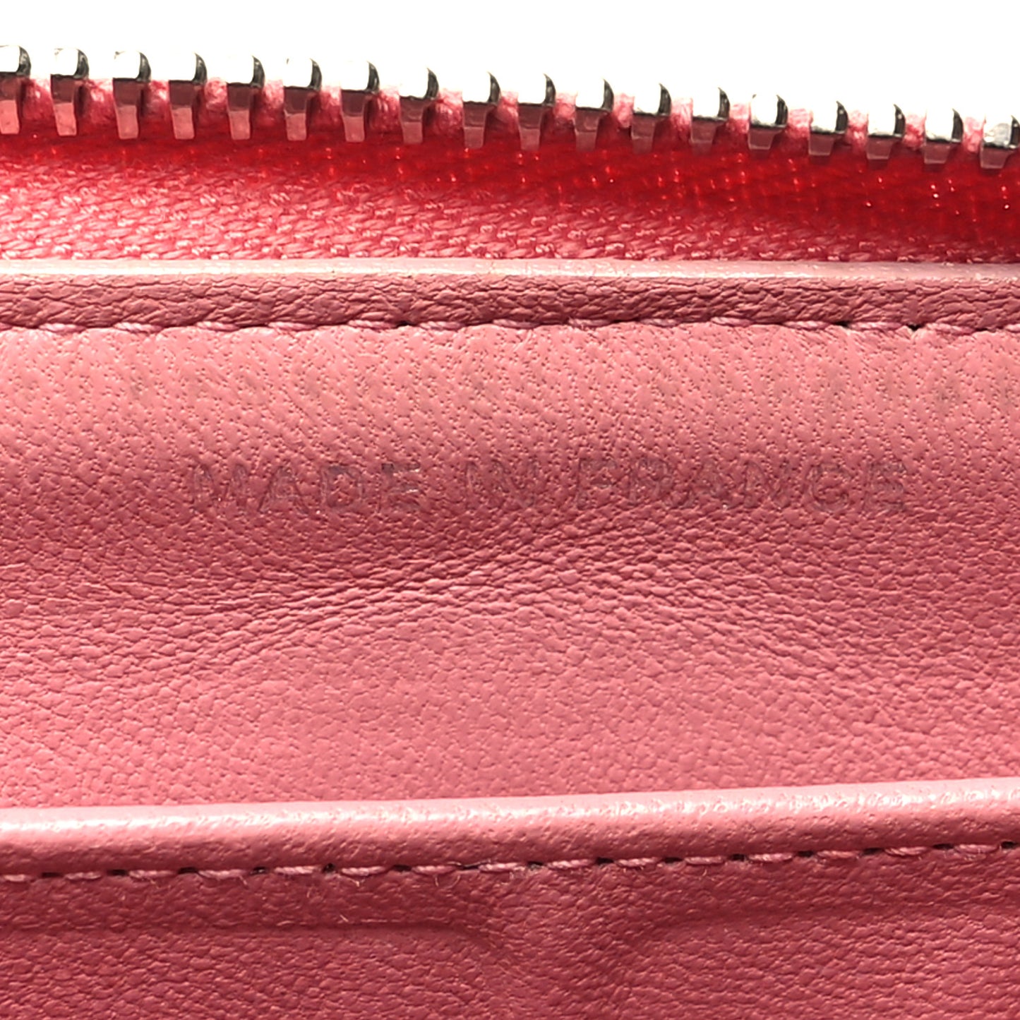 Lambskin Quilted Large Gusset Zip Around Wallet Pink