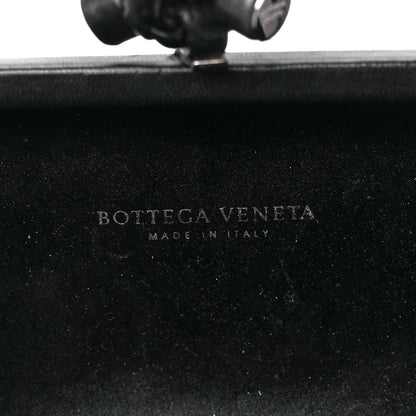 Bottega Veneta Satin Intreccio Impero Knot Clutch Black 6 of 11
