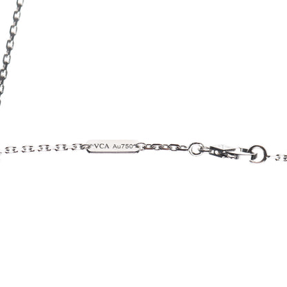 Van Cleef & Arpels 18K White Gold Mother of Pearl Magic Alhambra Pendant Necklace 7 of 9