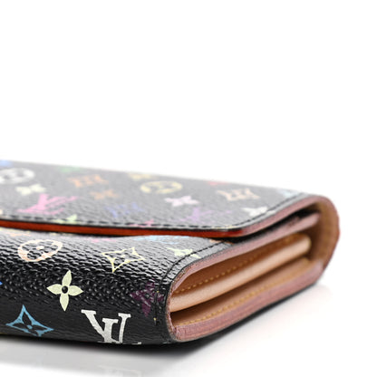 Louis Vuitton Monogram Multicolor Sarah Wallet Black 9 of 12