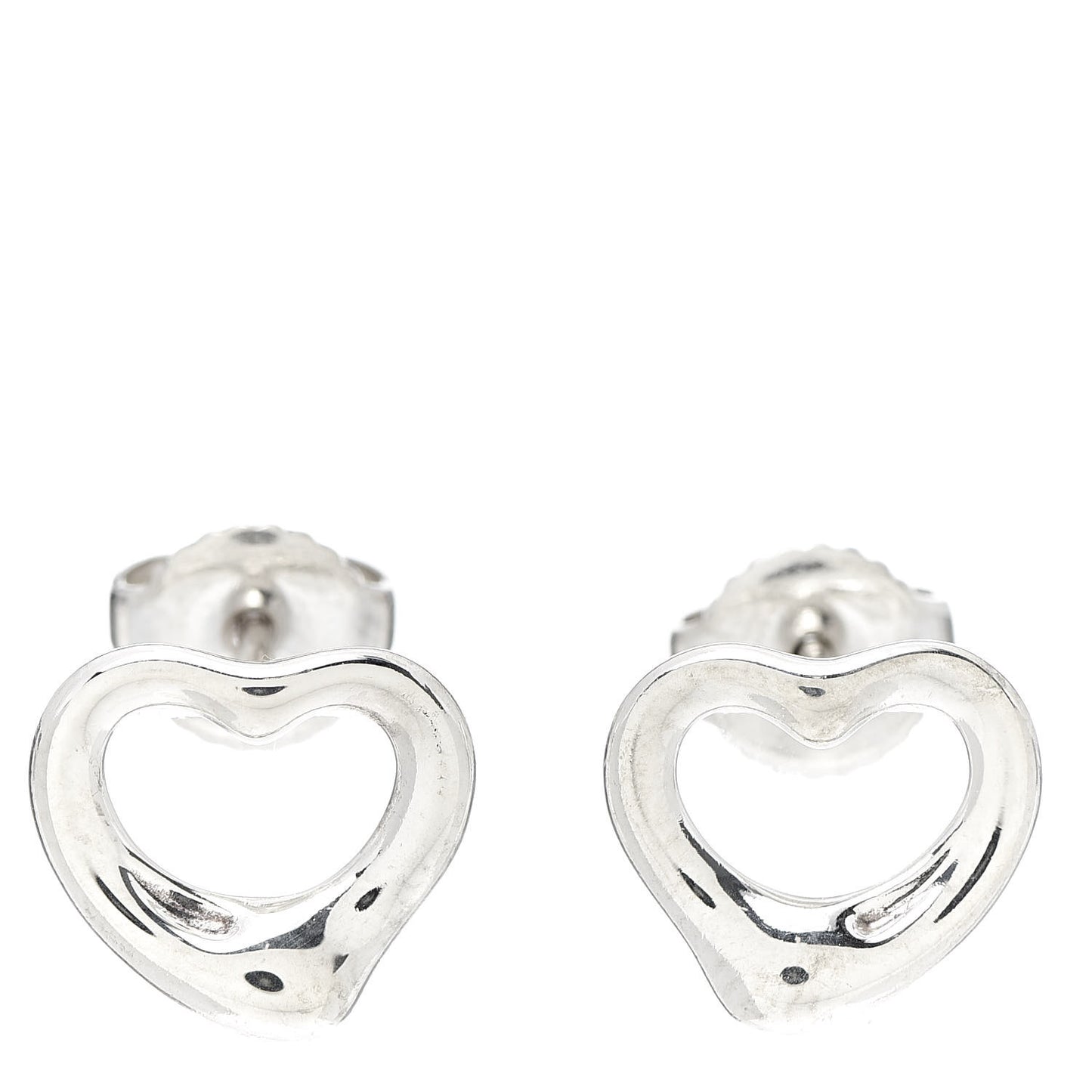 Sterling Silver 11mm Elsa Peretti Open Heart Earrings