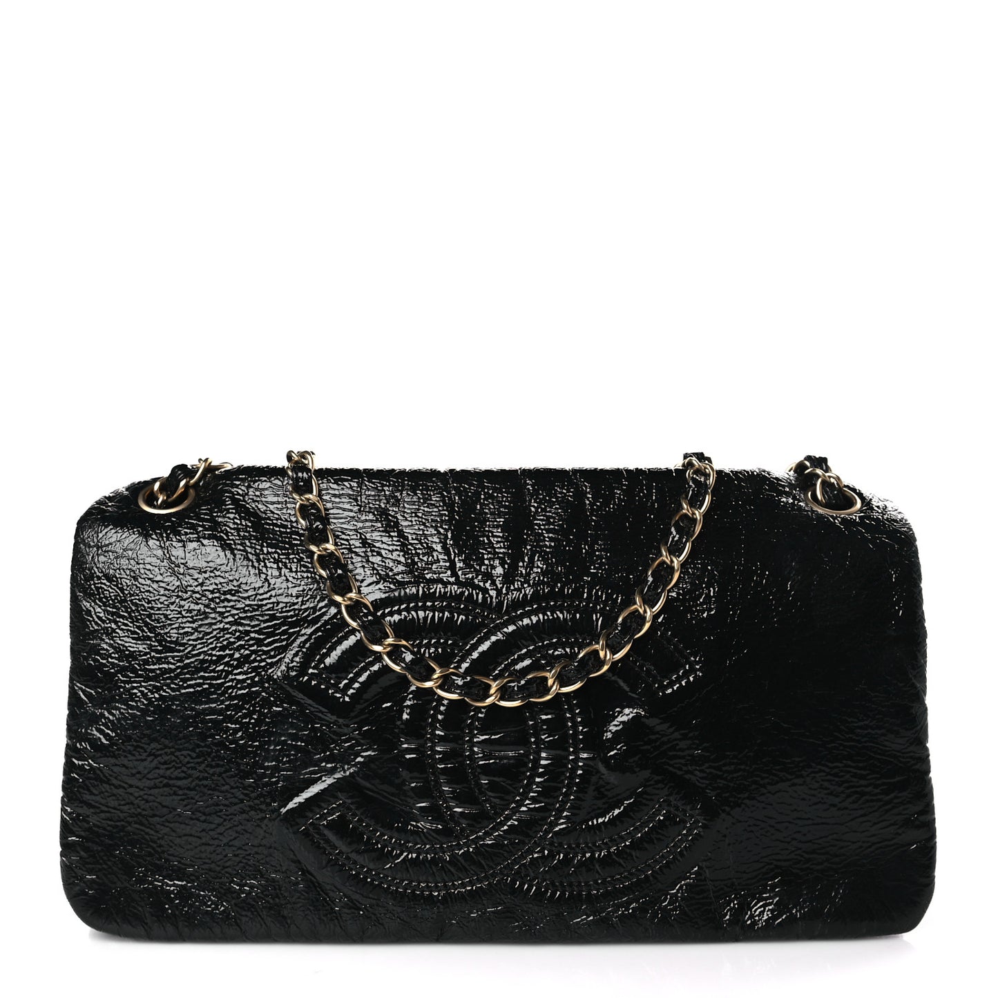 Vinyl Medium Rock and Chain Flap Black