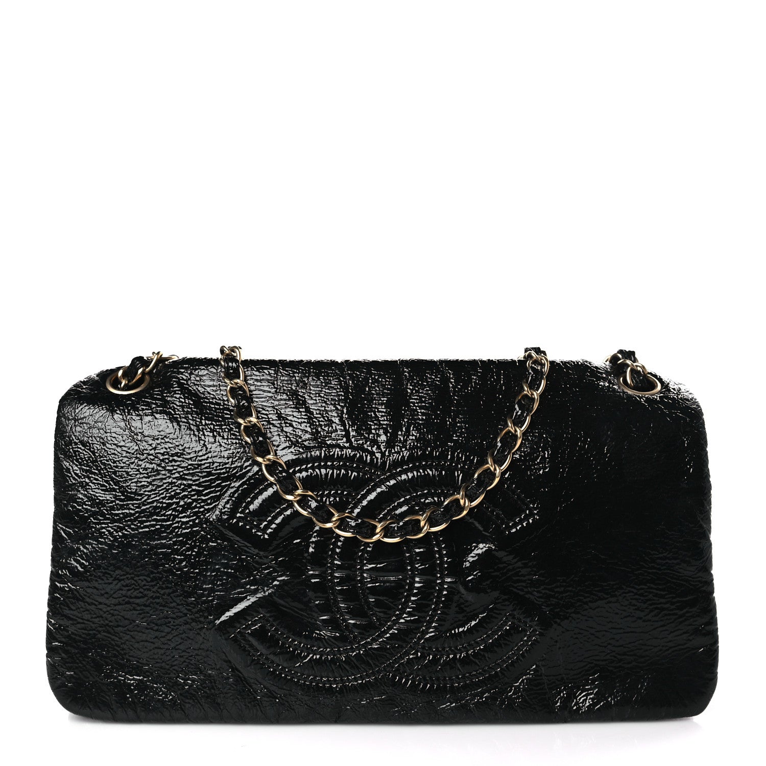 Chanel Vinyl Medium Rock and Chain Flap Black 1 of 8
