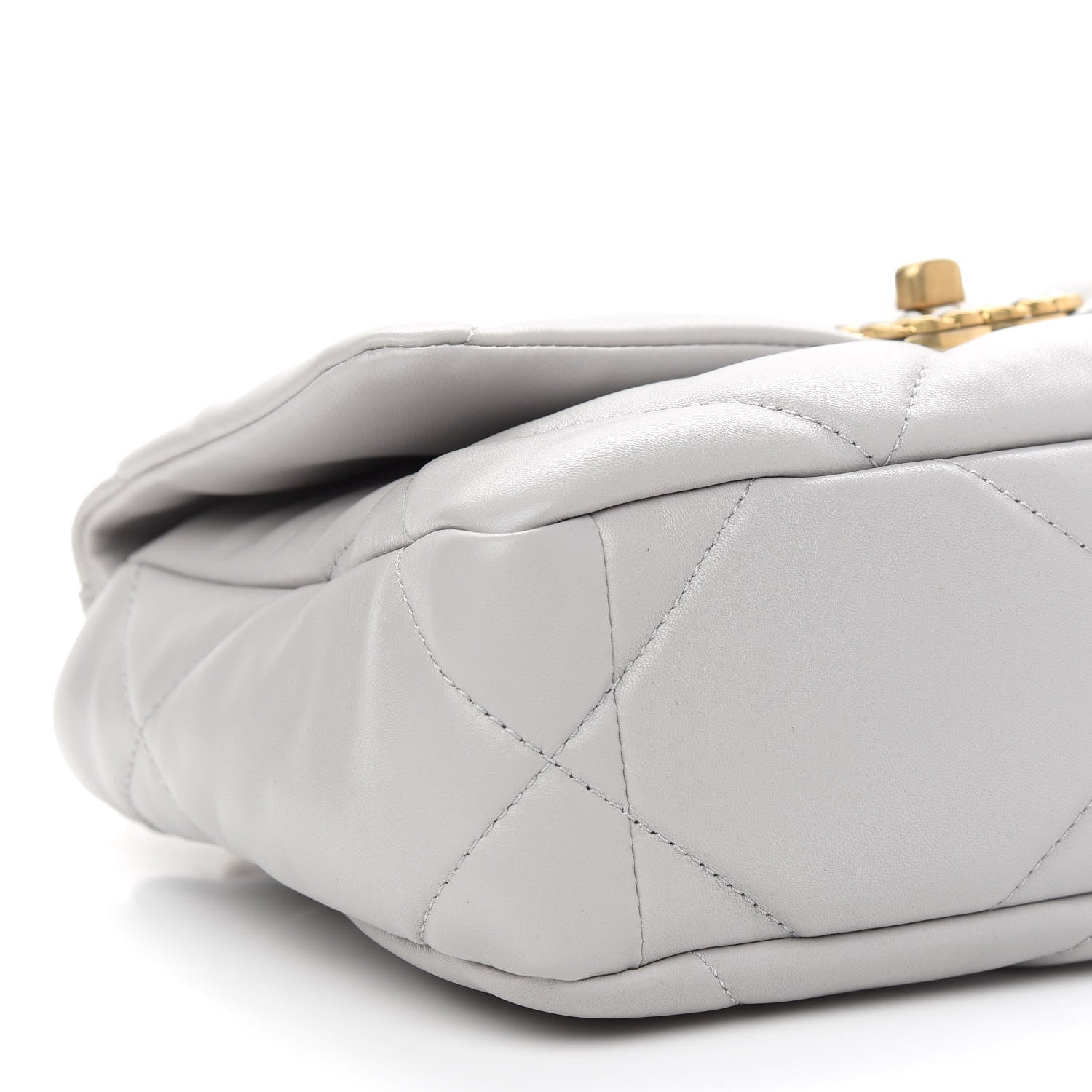Chanel Lambskin Quilted Medium Chanel 19 Flap Grey 8 of 9