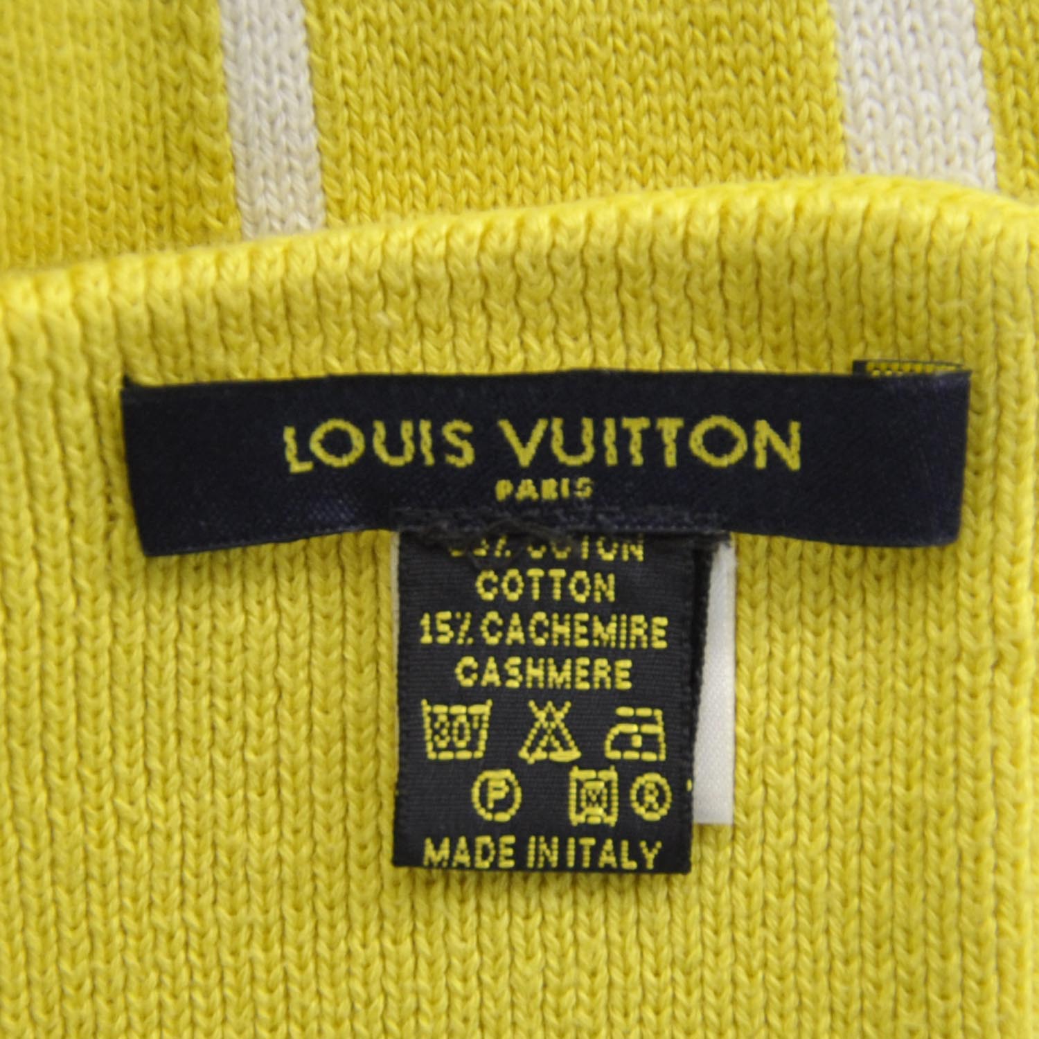 Louis Vuitton Cotton Cashmere Cup Scarf Yellow 3 of 4