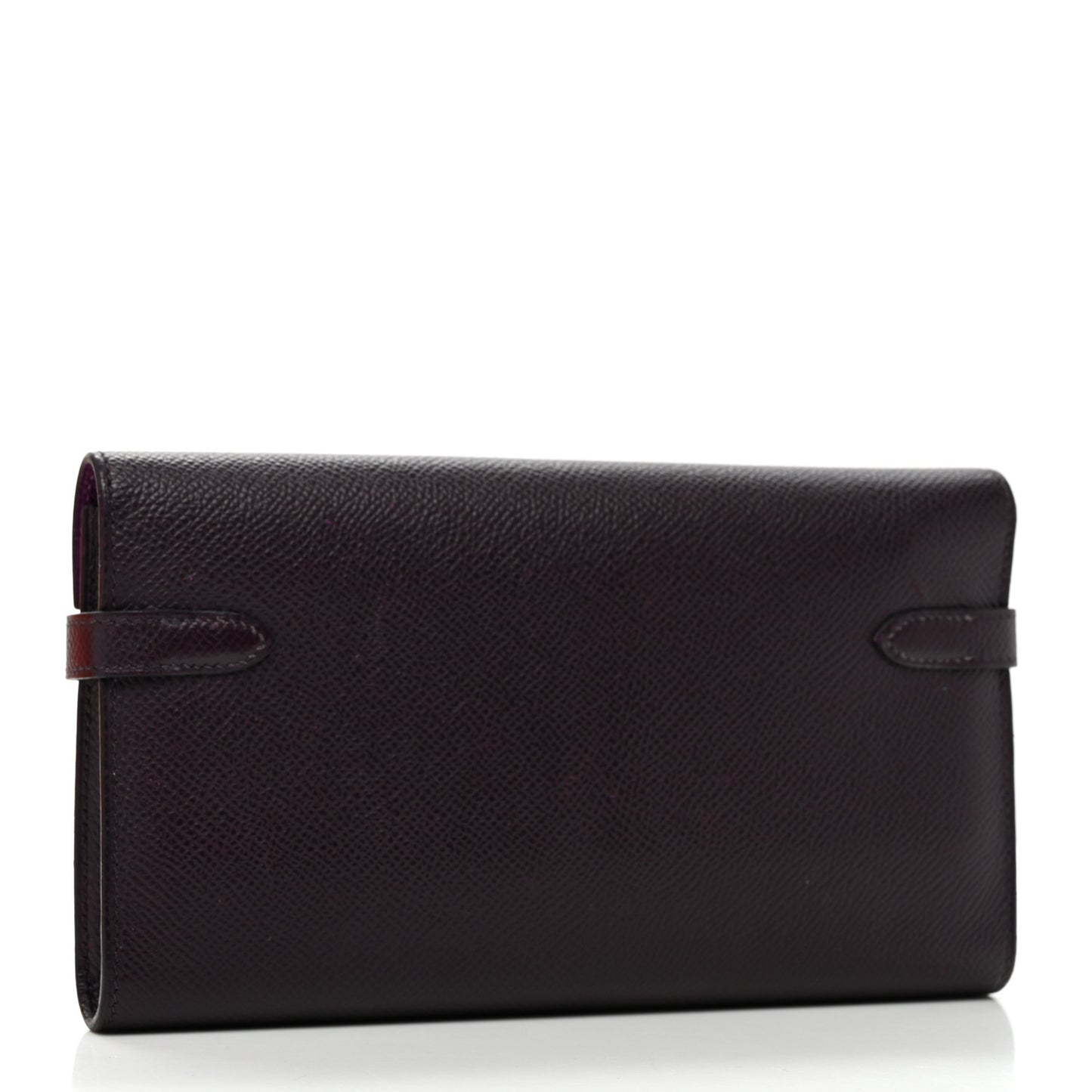 Epsom Verso Kelly Longue Wallet Raisin Anemone
