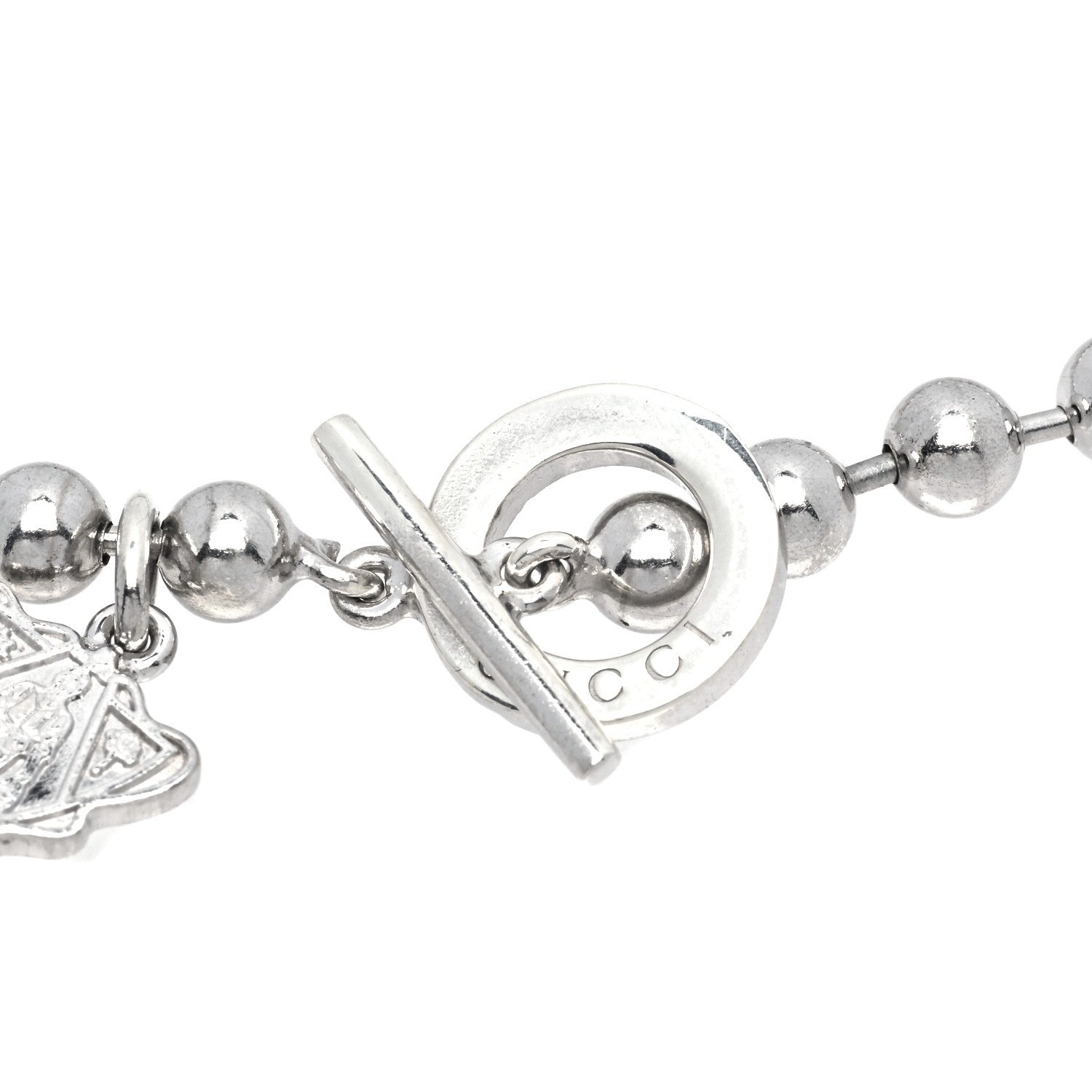 Gucci Sterling Silver Boule Five Charm Bracelet 3 of 4