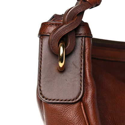 Gucci Calfskin Twist Strap Hobo Brown 17 of 23