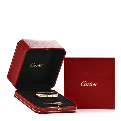 Cartier 18K Pink Gold Sapphire Garnet Amethyst LOVE Bracelet 18 9 of 9
