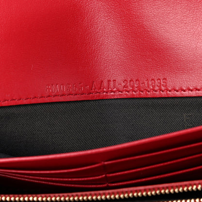 Fendi Vitello Cruise F is Fendi Bi-Color FF 1974 Embossed Continental Envelope Wallet On Chain Maya Black Fragola 7 of 9
