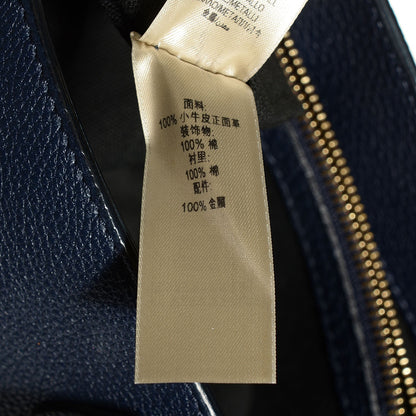 Burberry Grainy Calfskin House Check Medium Banner Tote Ink Blue 10 of 11