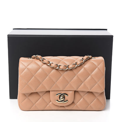 Chanel Caviar Quilted Mini Rectangular Flap Dark Beige 10 of 10