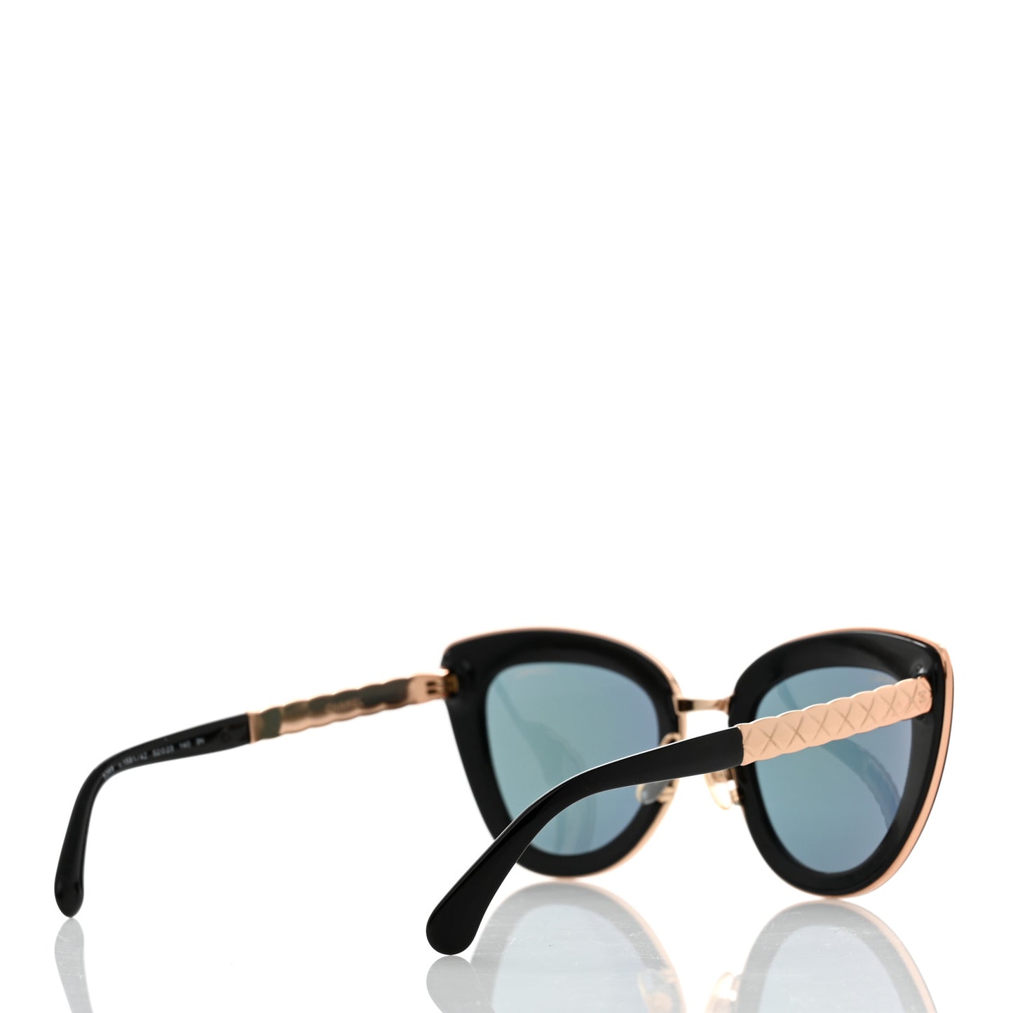 Cat Eye Quilted Sunglasses 5368 Black Pink