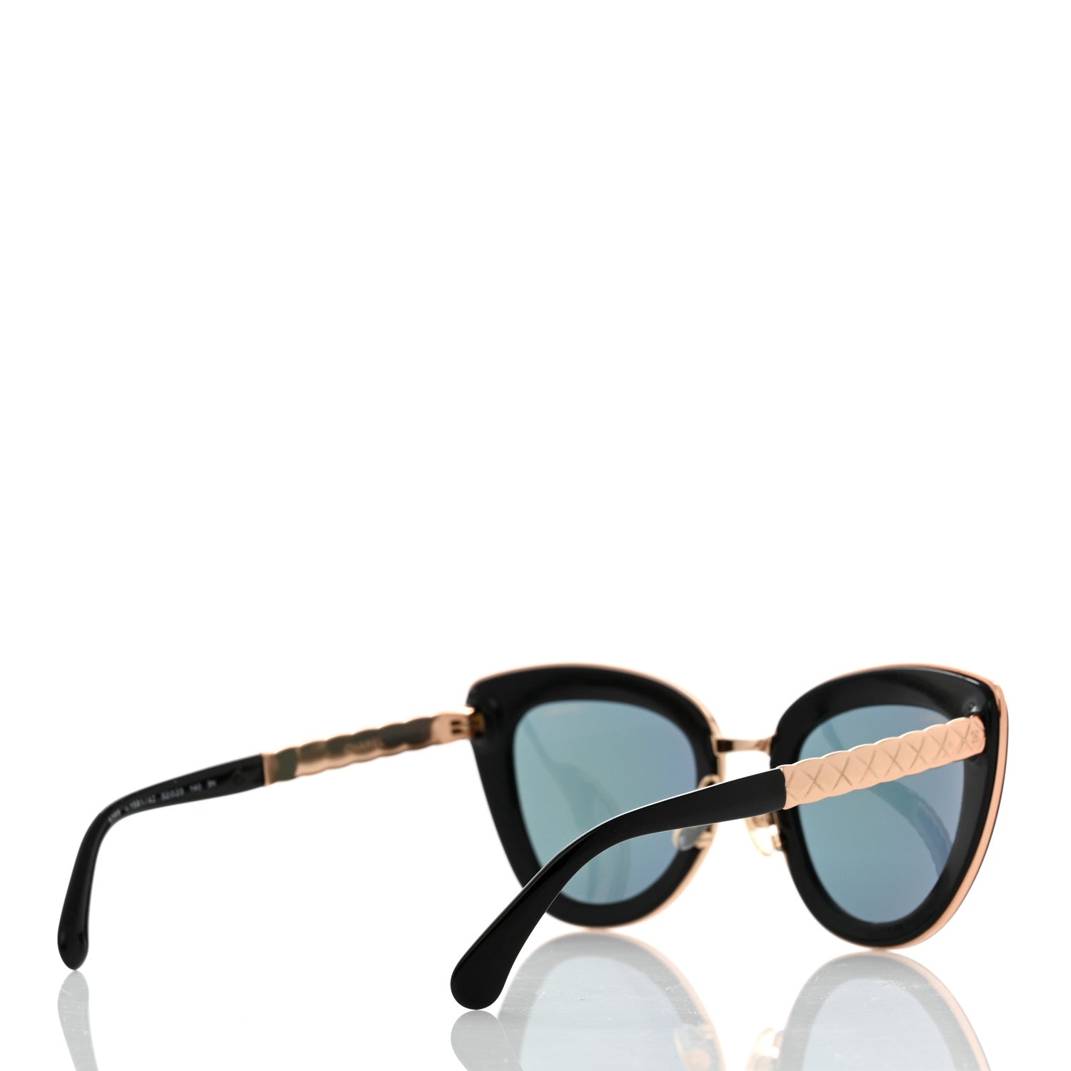 Chanel Cat Eye Quilted Sunglasses 5368 Black Pink 4 of 8