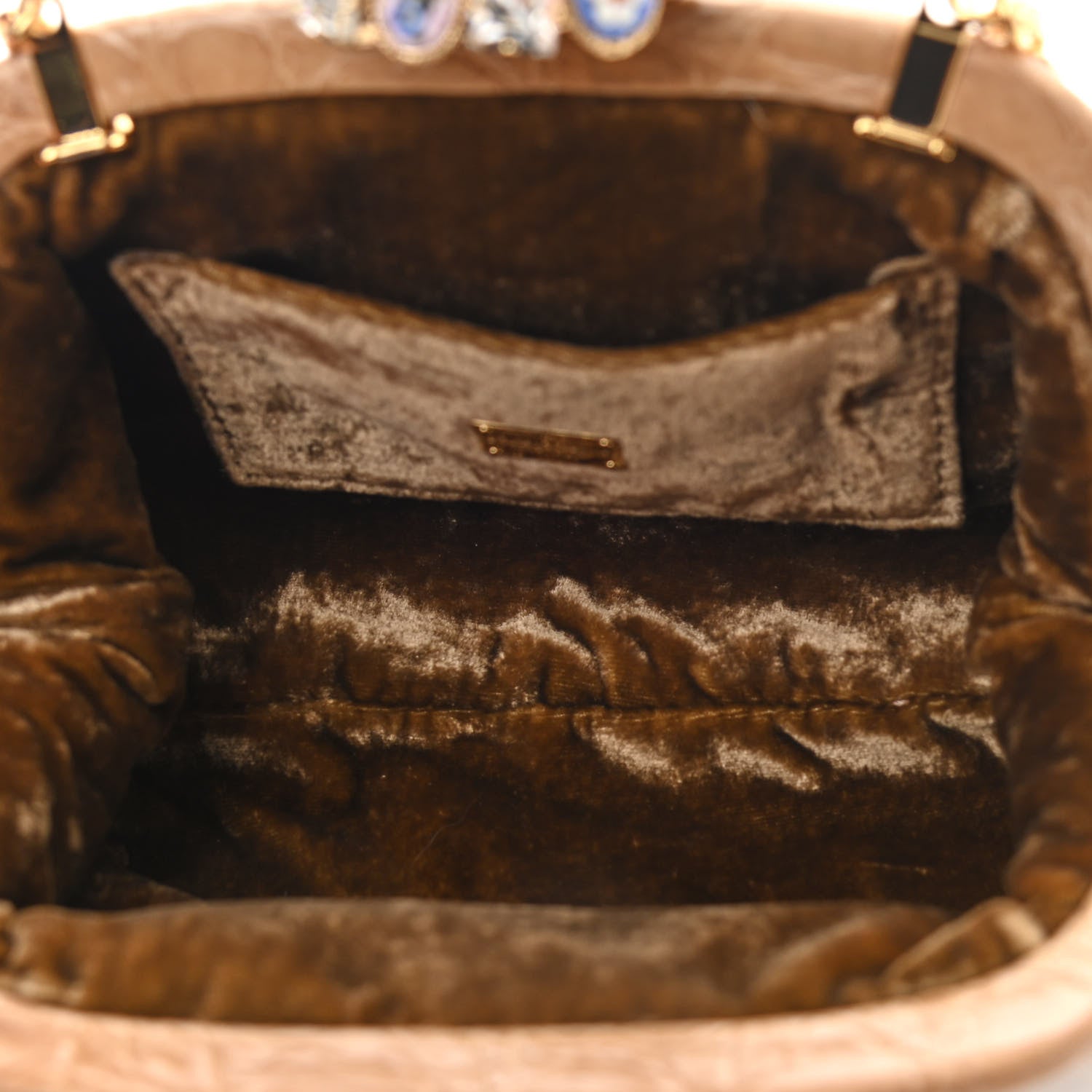 Dolce & Gabbana Beaded Crocodile Kiss Lock Chain Crossbody 7 of 9