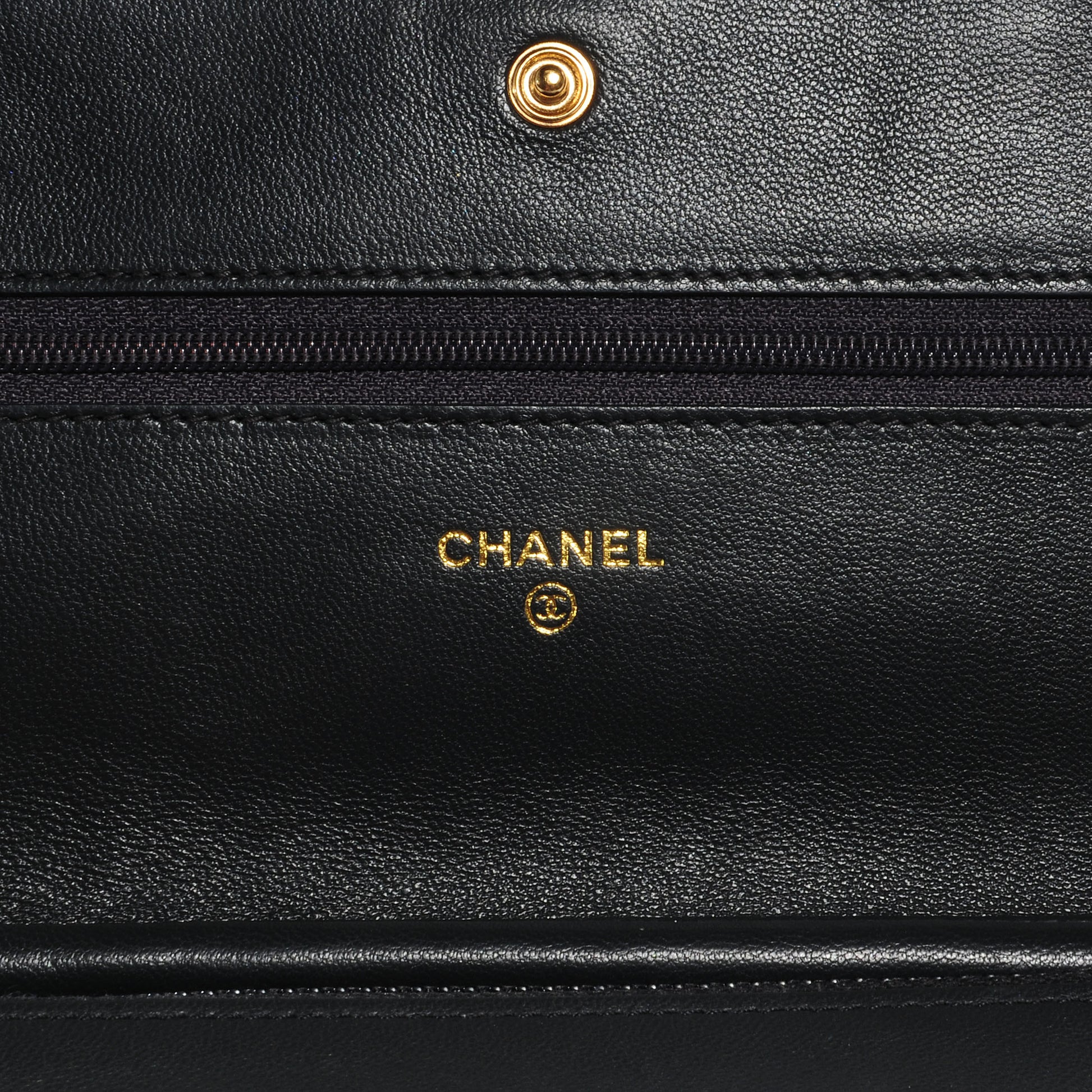 Chanel Lambskin Timeless CC Wallet on Chain WOC Gray 6 of 8