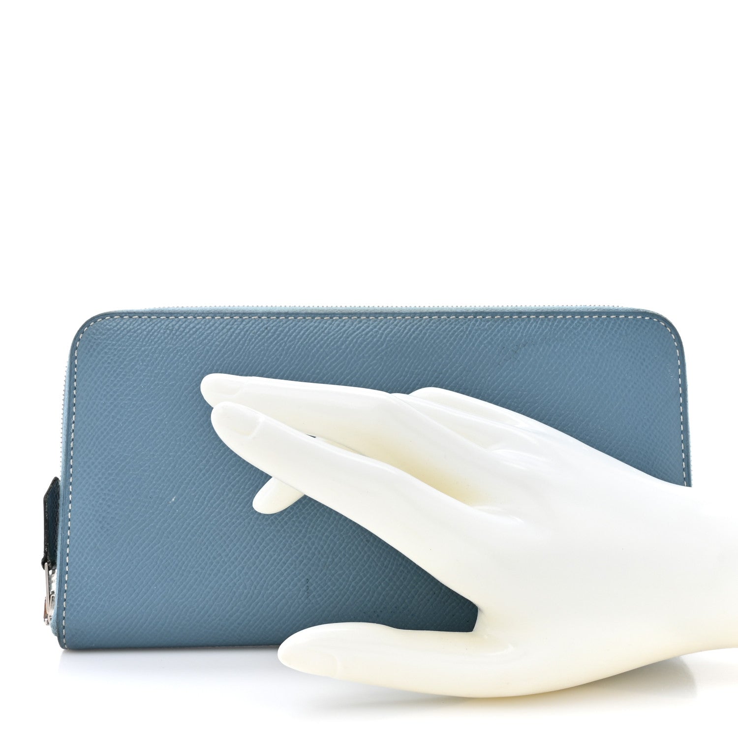 Hermes Epsom Azap Wallet Blue Jean 2 of 14