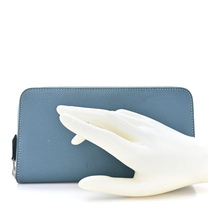 Hermes Epsom Azap Wallet Blue Jean 2 of 14