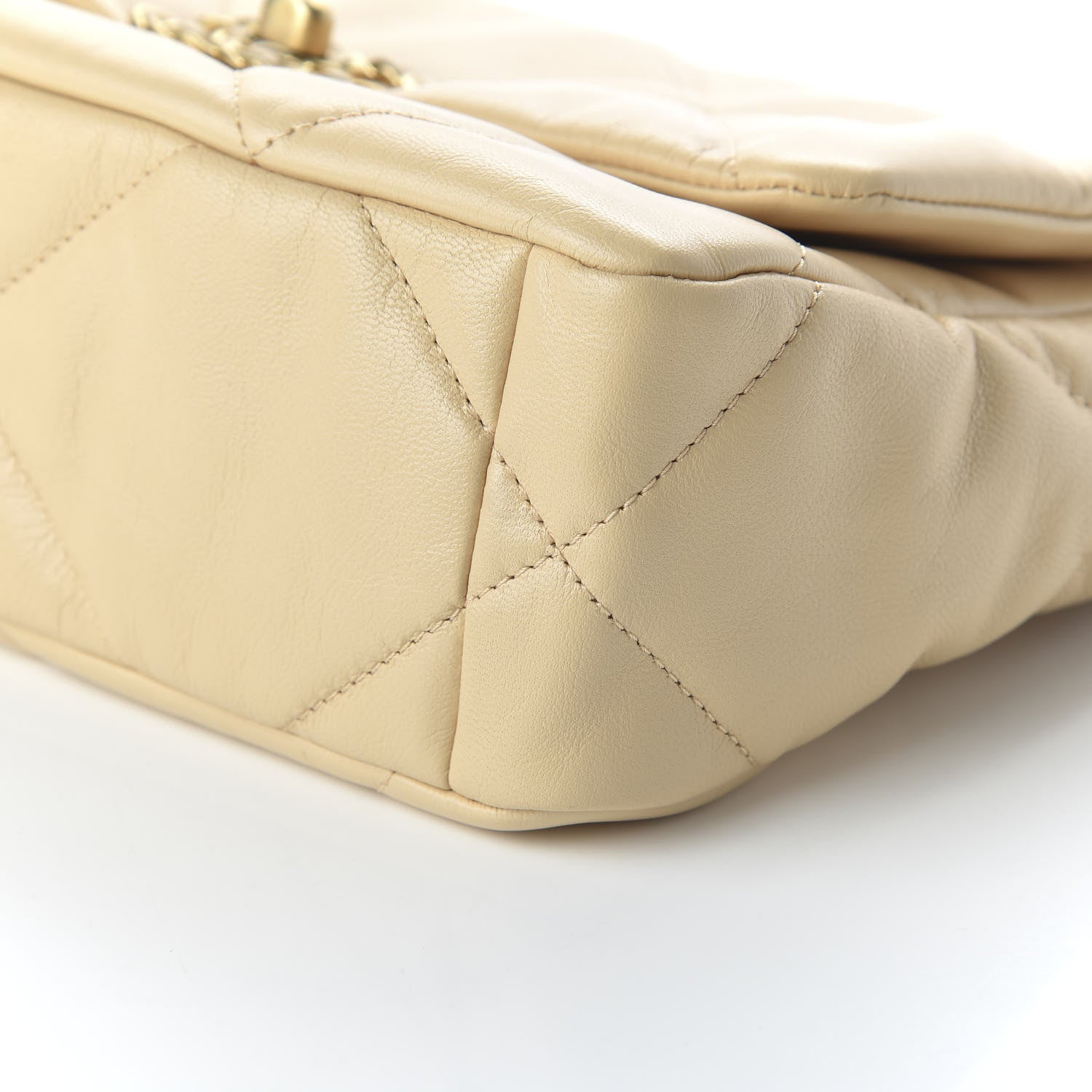 Chanel Lambskin Quilted Medium 19 Flap Beige 7 of 11