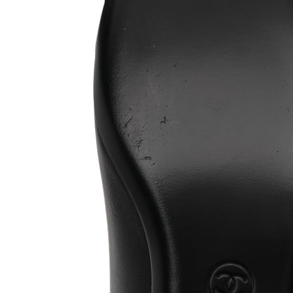 Chanel Lambskin Patent Cap Toe Chain Around Ballerina Flats 38.5 Black 10 of 11