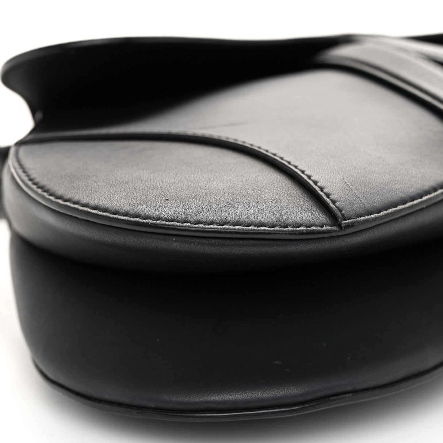 Ultra Matte Calfskin Saddle Bag Black
