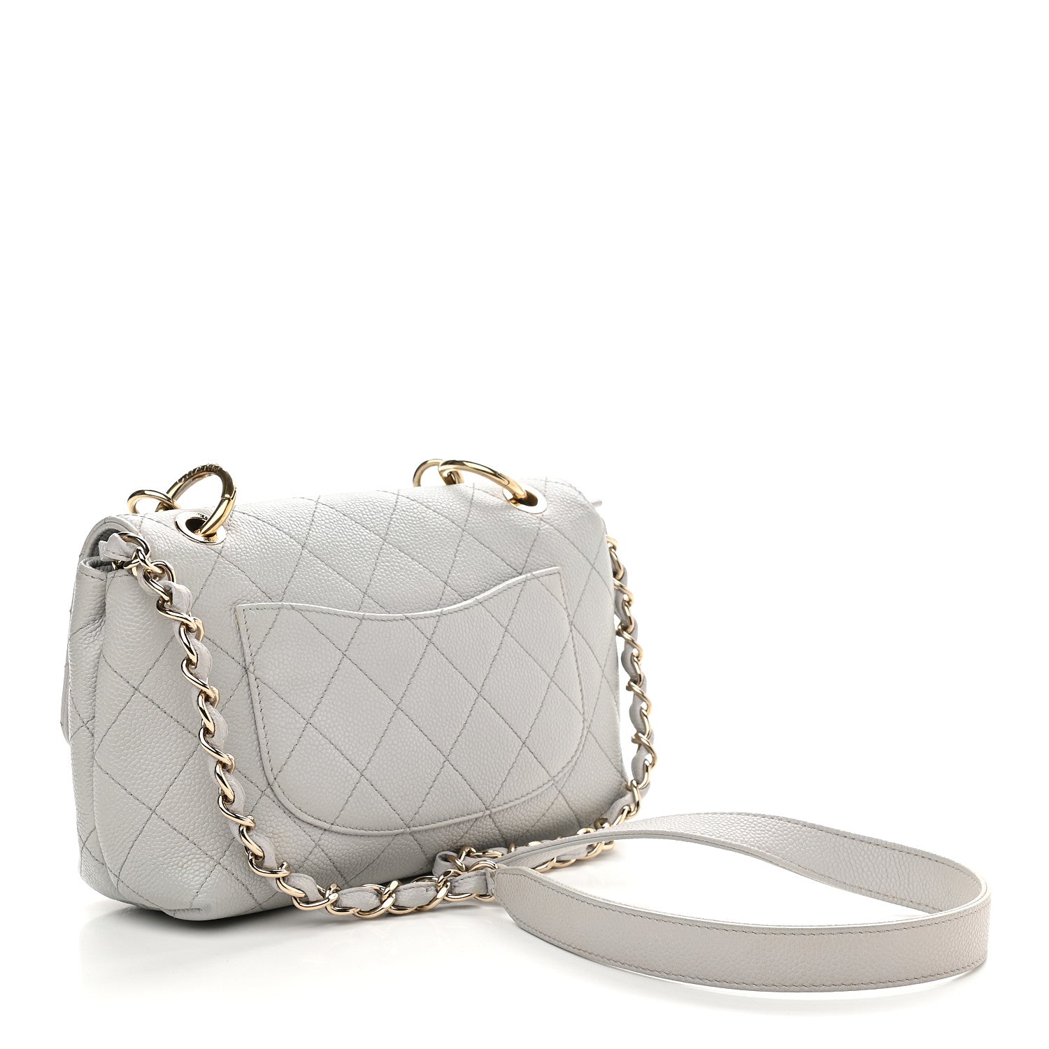 Chanel Caviar Quilted Small City Walk Flap Light Grey 3 of 10