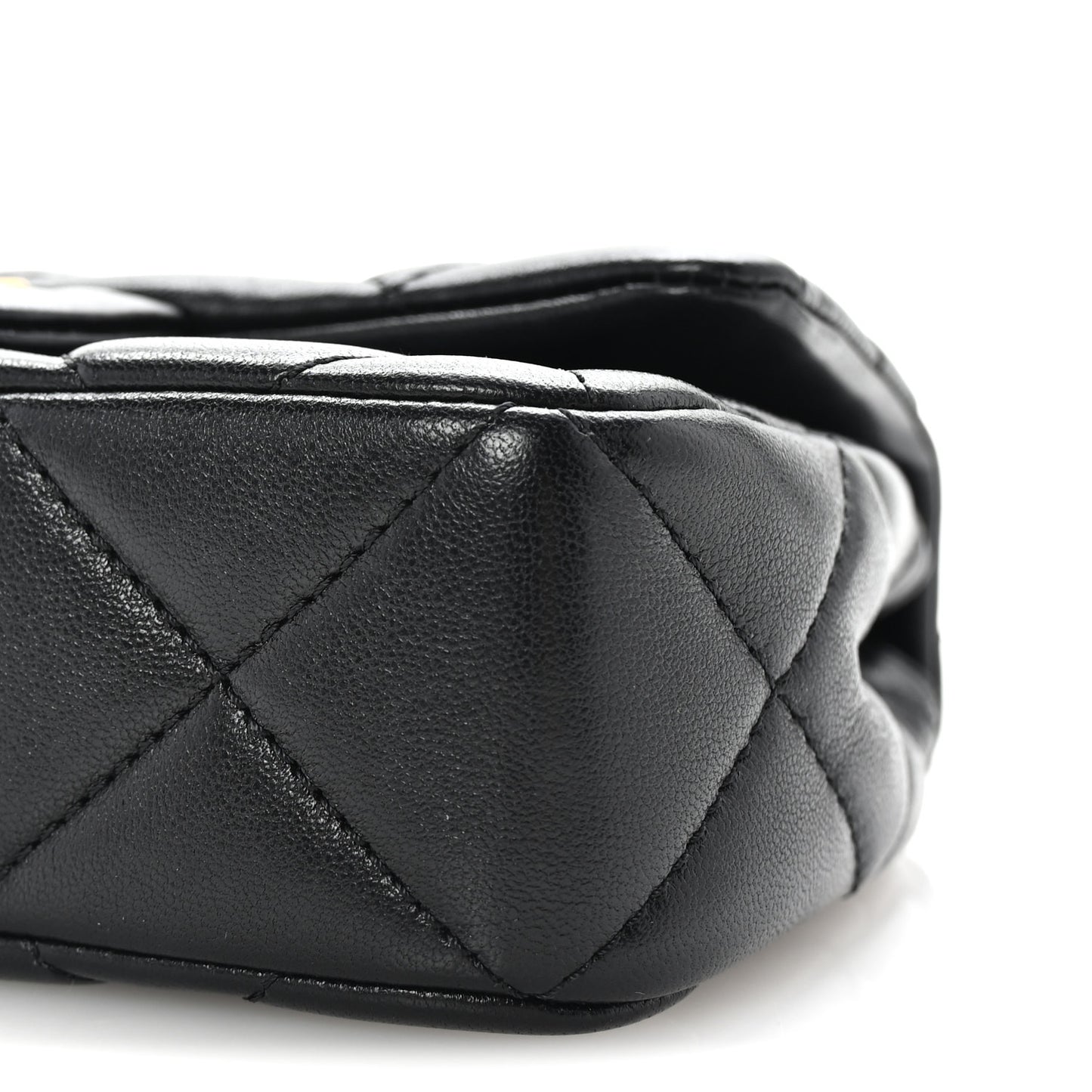 Lambskin Quilted Pearl Small Flap Black
