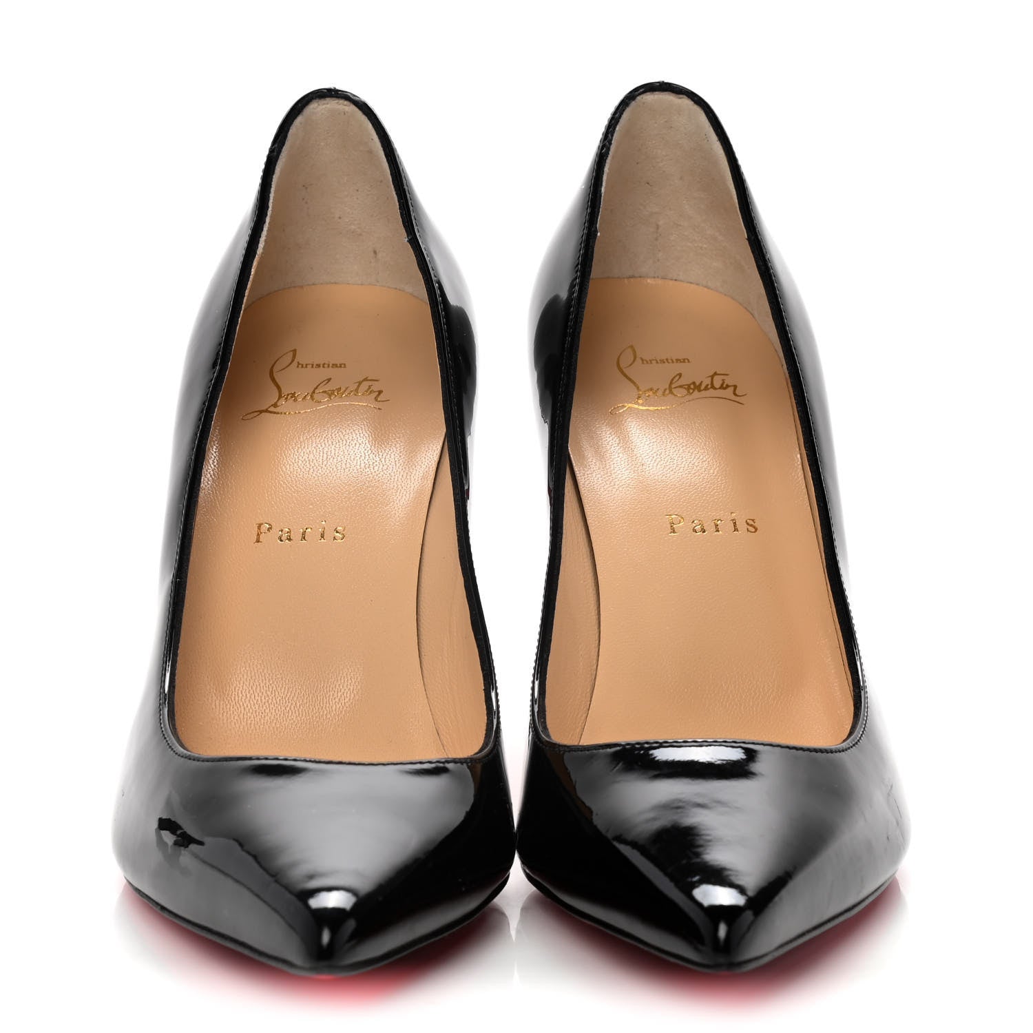 Christian Louboutin Patent Decollete 554 85 Pumps 39 Black 888600