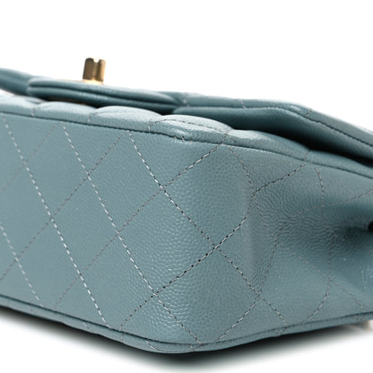 Chanel Caviar Quilted Mini Rectangular Flap Blue 10 of 10