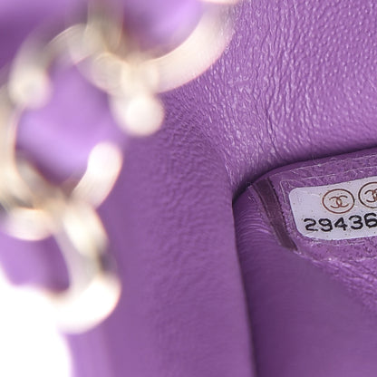 Chanel Patent Quilted Mini Rectangular Flap Purple 7 of 11