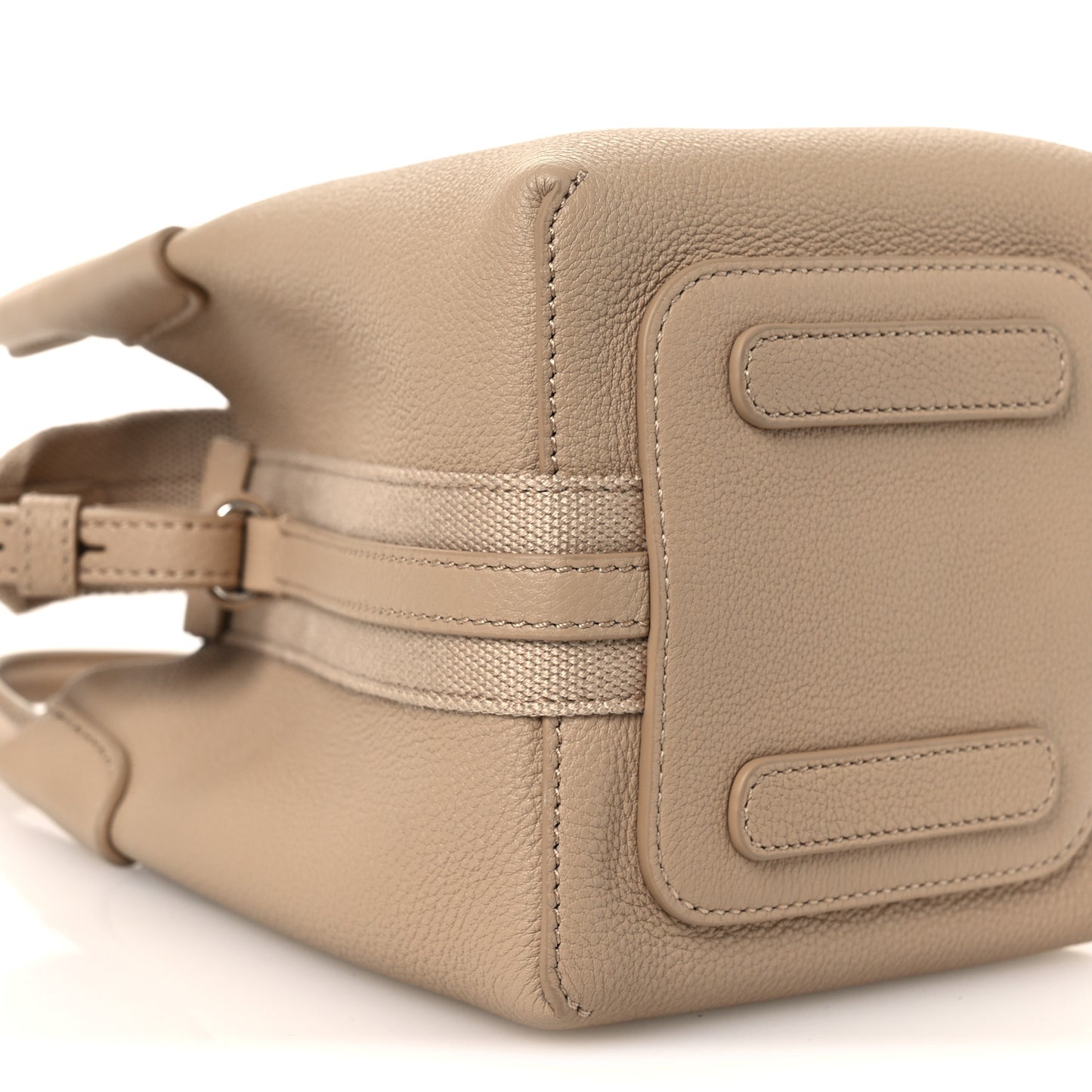 Grained Calfskin Micro Bale Bag Light Mastic