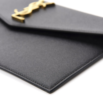 Saint Laurent Grain De Poudre Uptown Pouch Black 7 of 9