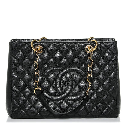 Chanel Caviar Quilted Grand Shopping Tote GST Black 1 of 6