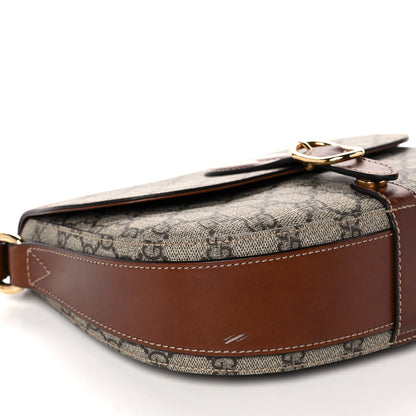 Gucci GG Supreme Monogram Small Messenger Shoulder Bag Beige Cuir 9 of 16
