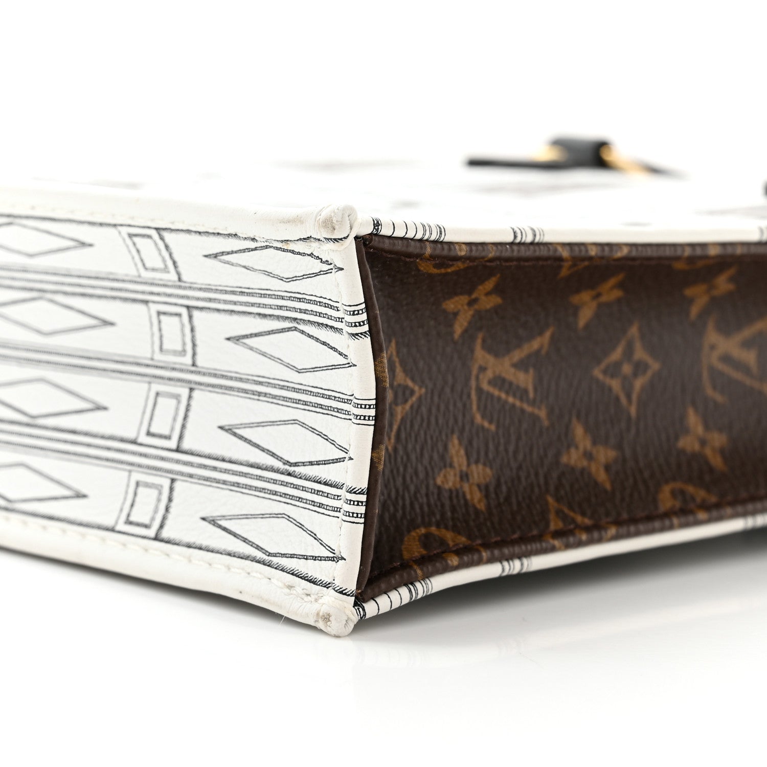 Louis Vuitton X FORNASETTI Calfskin Architettura Petit Sac Plat Black White 9 of 9