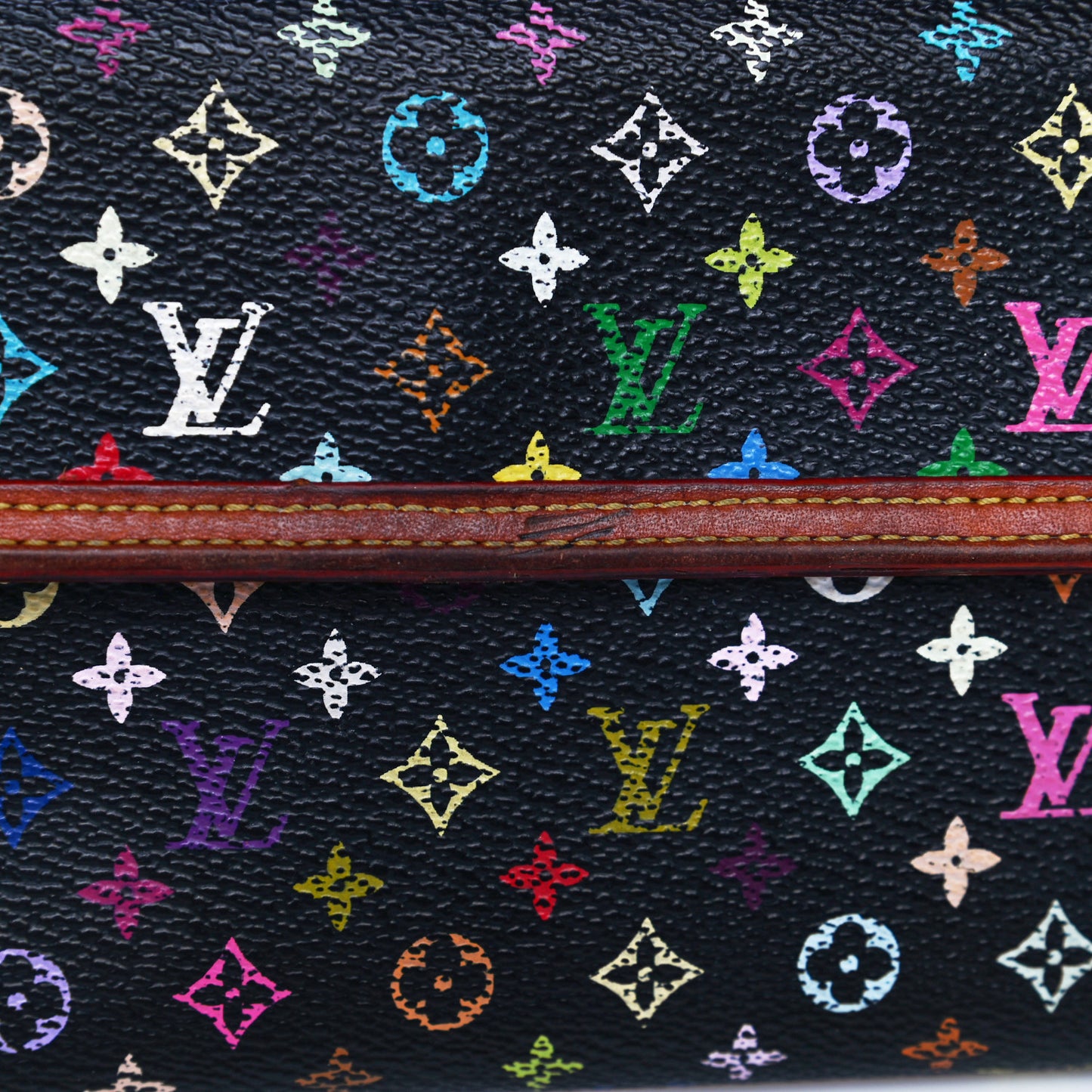 Monogram Multicolor Porte Tresor International Wallet Black