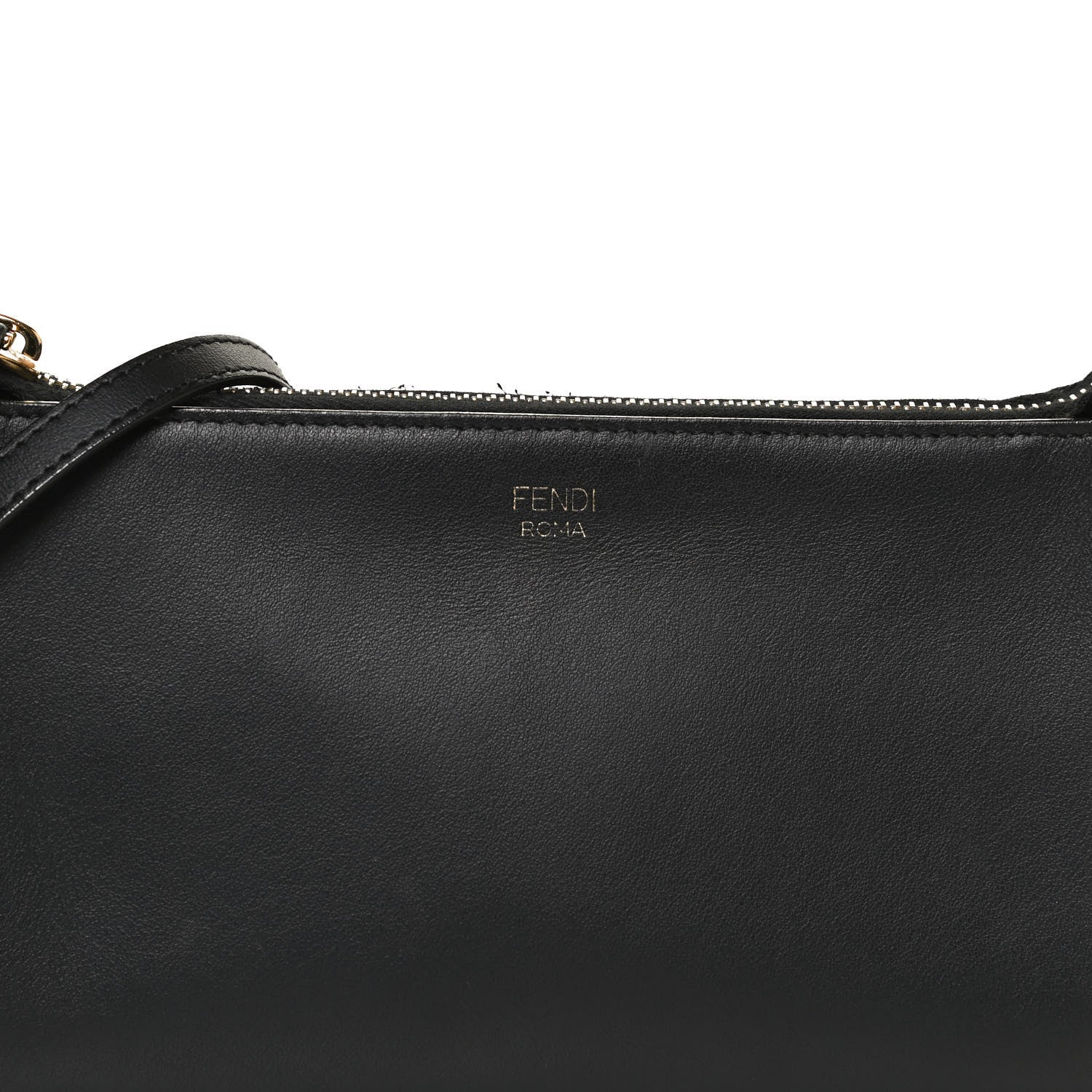 Fendi Vitello Baltico Mini Pouch Crossbody Pouch Black 8 of 12
