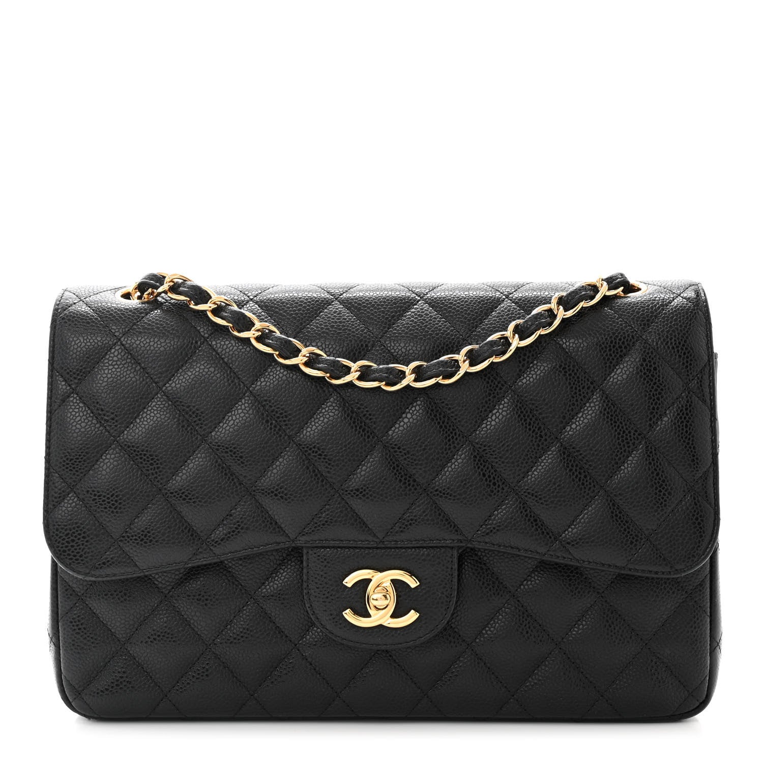 Chanel Caviar Quilted Jumbo Double Flap Black 1 of 11