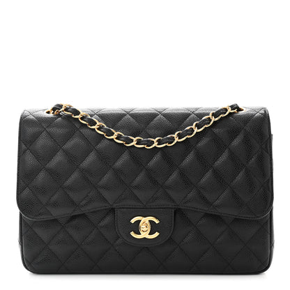 Chanel Caviar Quilted Jumbo Double Flap Black 1 of 11