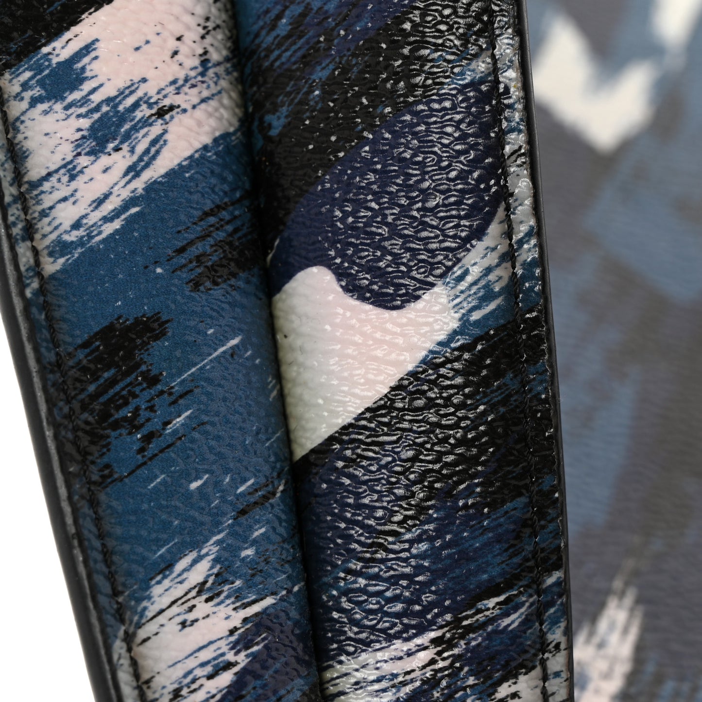 Canvas Printed Brushstroke Camouflage Pochette Jour GM Blue