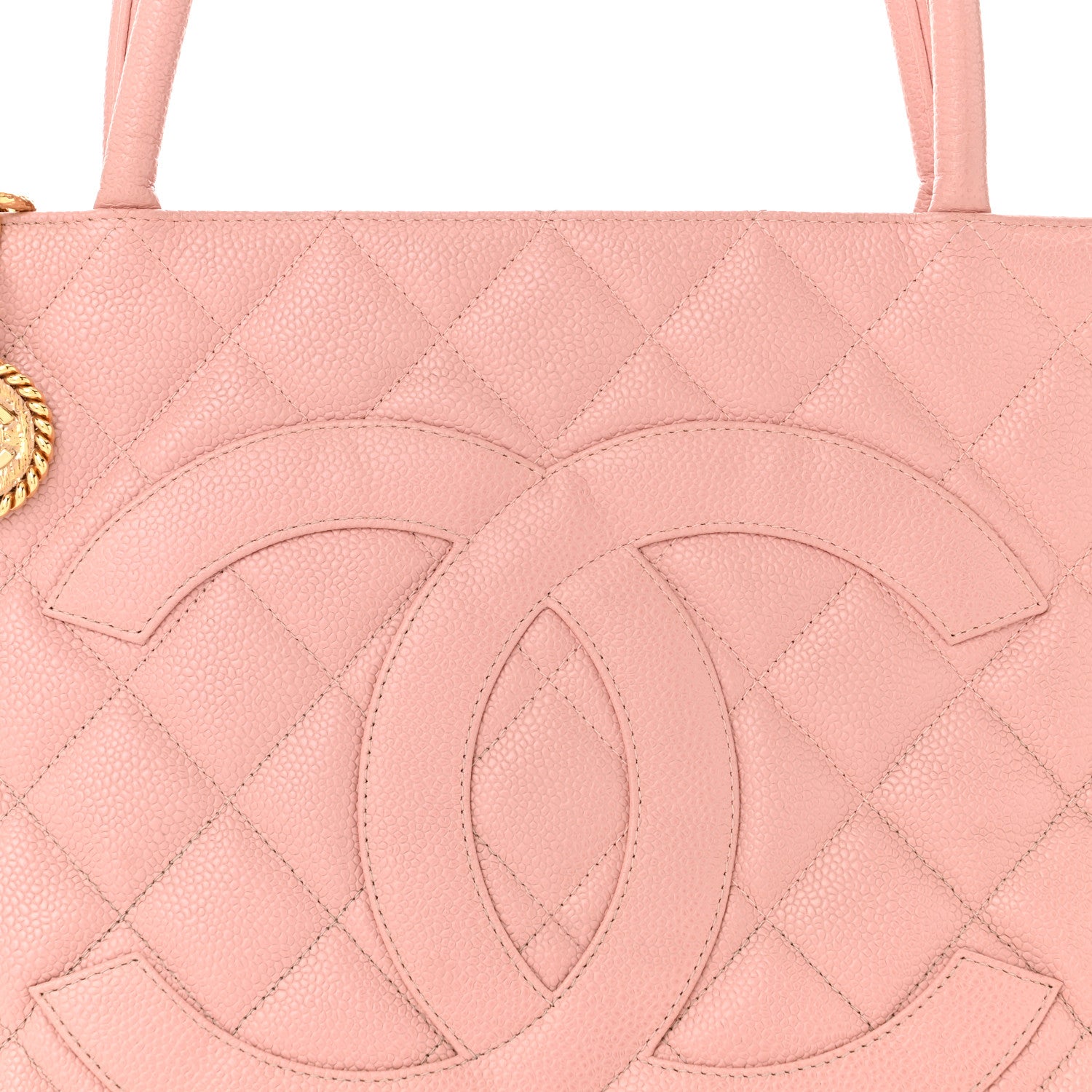 Chanel Caviar Quilted Medallion Tote Light Pink 8 of 12