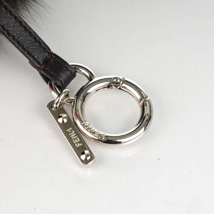 Fendi Fox Fur Shiny Nappa Bi-Color G ABCharm Bag Charm Moro Rosso Chiaro 4 of 4