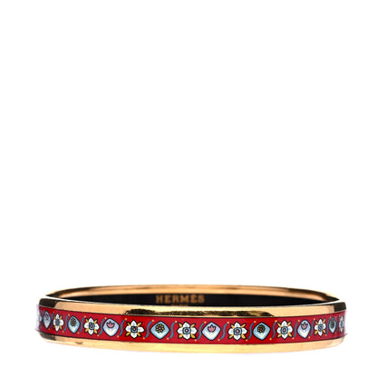 Hermes Enamel Printed Narrow Bracelet 62 4 of 6