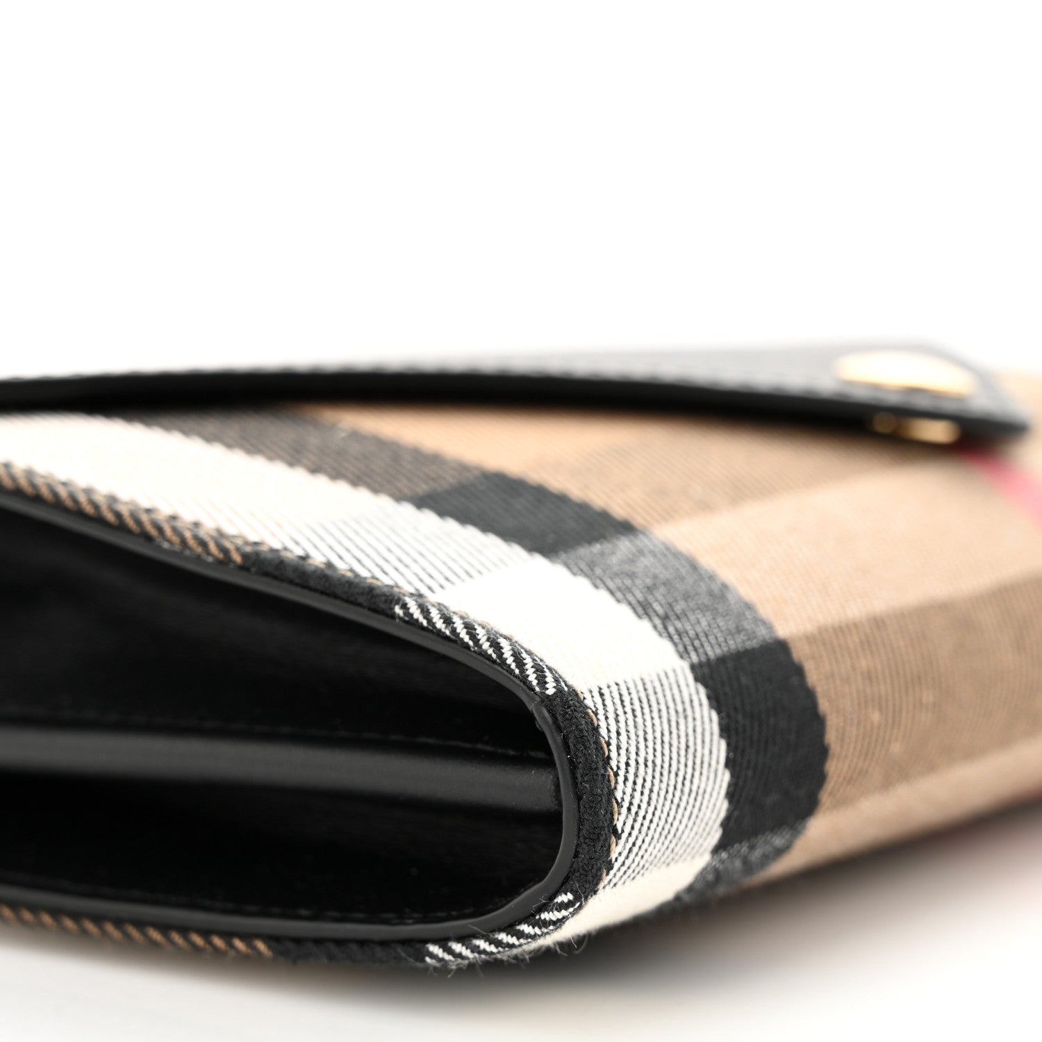 Burberry Calfskin House Check Hannah Wallet with Detachable Strap Black 9 of 11