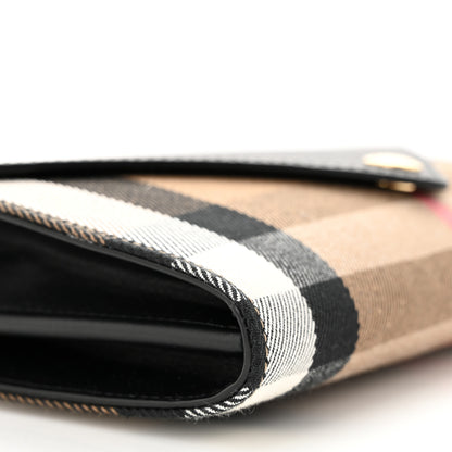 Burberry Calfskin House Check Hannah Wallet with Detachable Strap Black 9 of 11