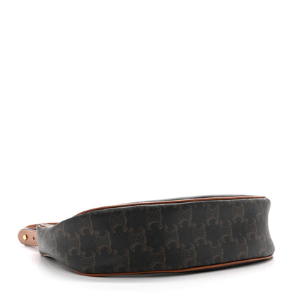 Celine Triomphe Canvas Calfskin Ava Shoulder Bag Tan 4 of 14
