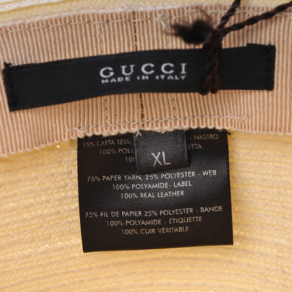 Gucci Straw Web Fedora Hat XL 7 of 7