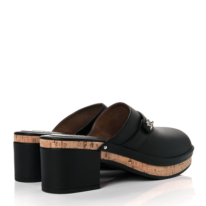 Chanel Calfskin CC Turn Lock Clogs 42 Black 4 of 9