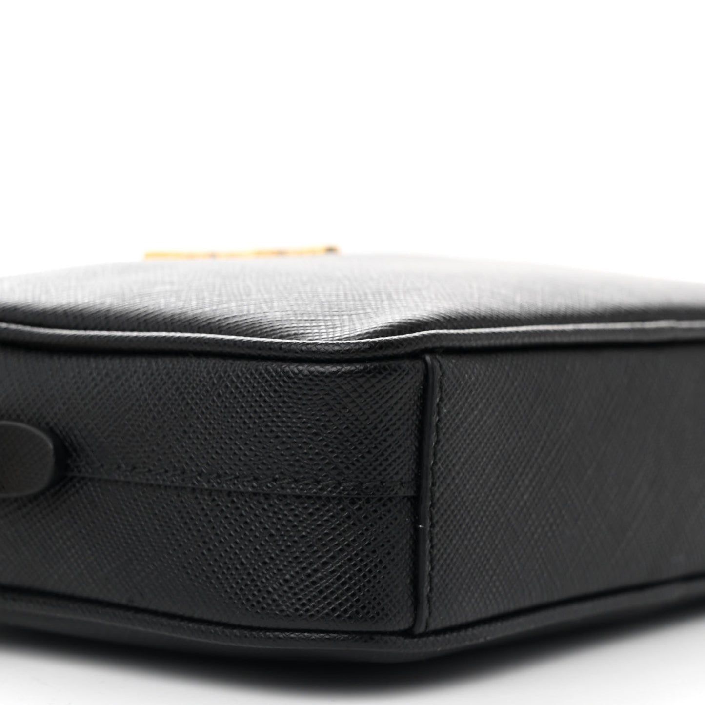 Saffiano Lux Small Camera Crossbody Bag Black