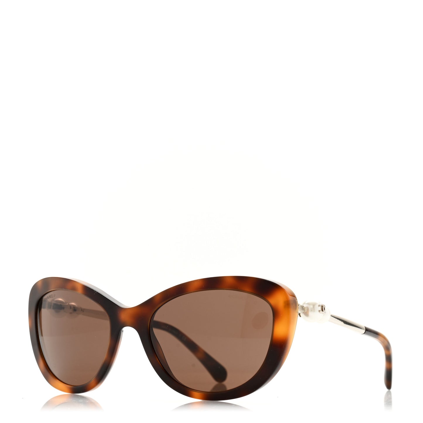 Acetate Pearl Polarized Cat Eye Sunglasses 5340-H Tortoise